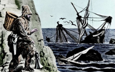 La historia de Alexander Selkirk.  (Robinson Crusoe)