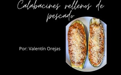 Calabacines rellenos de pescado