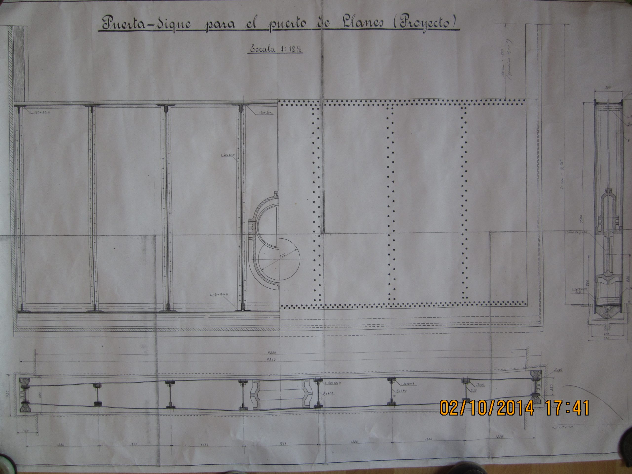 (1) Plano de la compuerta