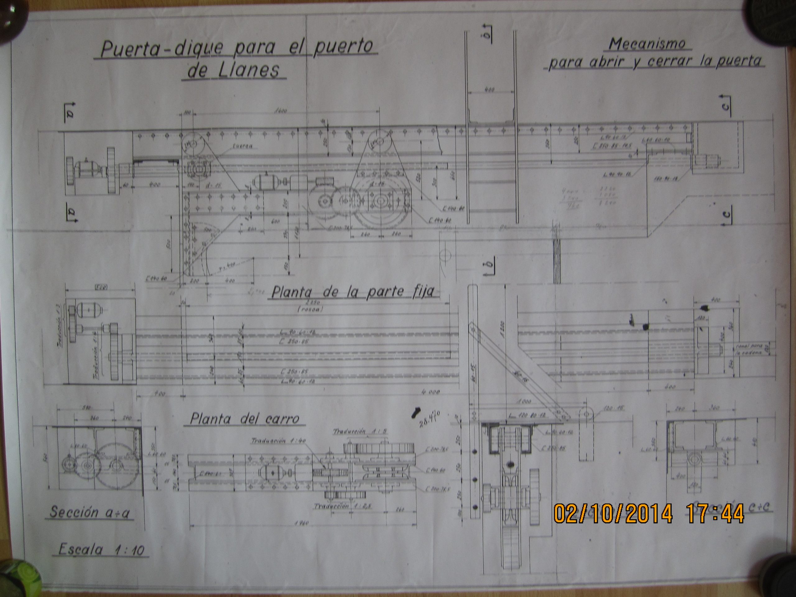 (2) Planos de la compuerta