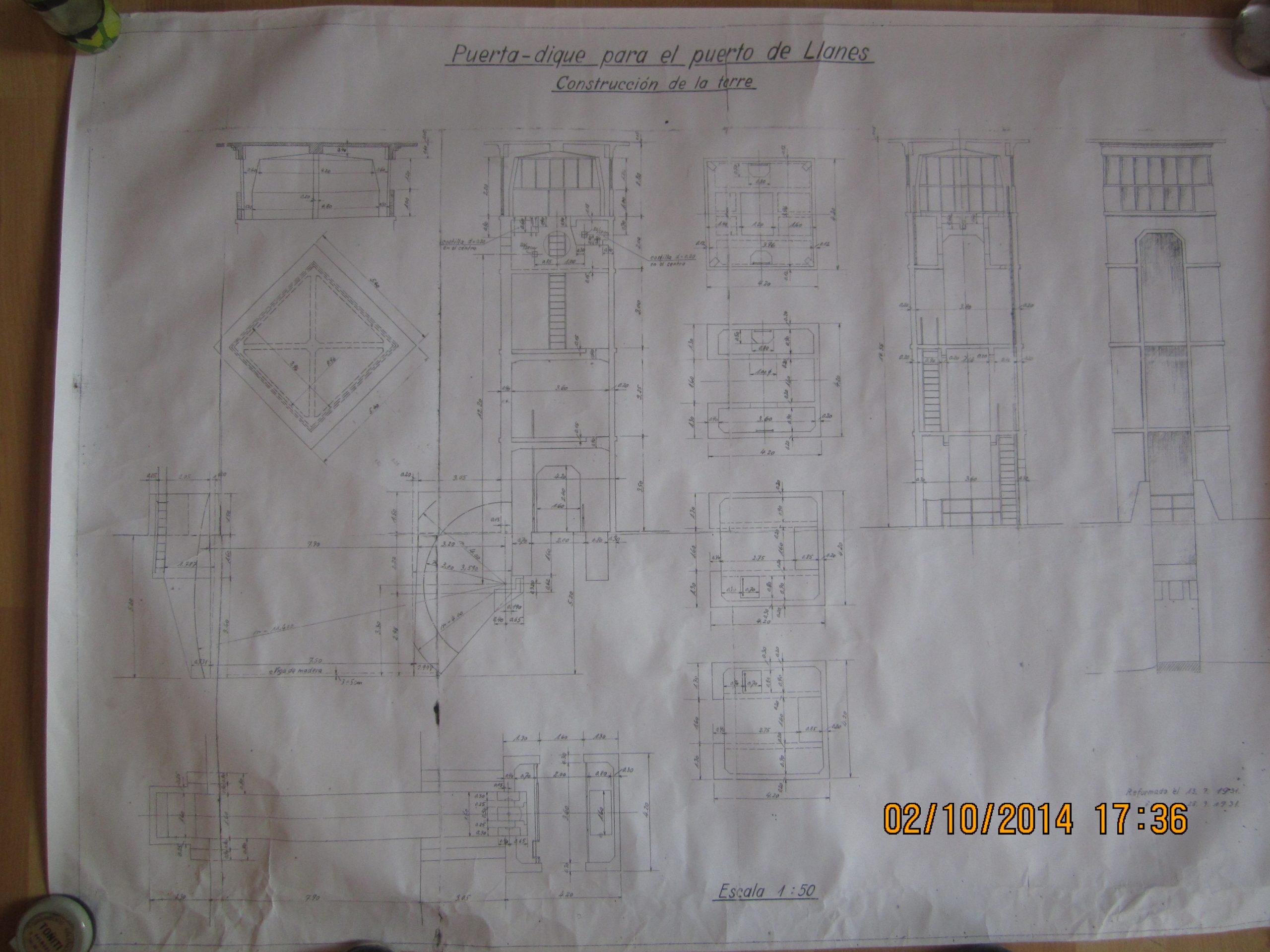 (3) Planos de la compuerta