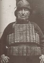 Antiguo pescador de Terranova, con corcheras 'salvavidas'